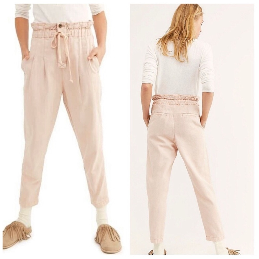 Free People Margate Pleated Trouser Misty Rose - new w/o tag